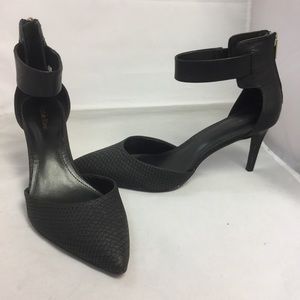 Calvin Klein snake ankle strap heels 8.5